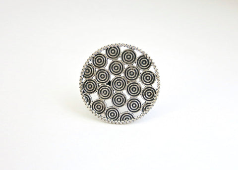 Bolanle concentric circle pattern, statement ring - Lai