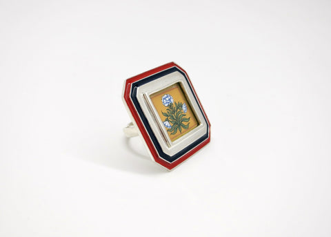 Conversation-starting, stately, Mughal floral ring - Lai