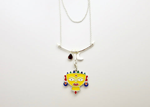 Indian folk art charm necklace - Lai