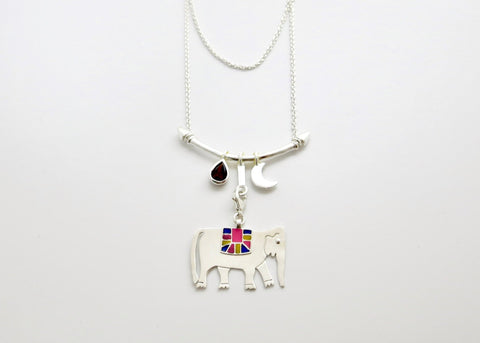 Indian folk art charm necklace - Lai