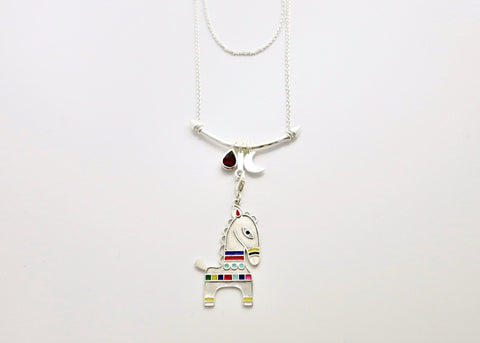 Indian folk art charm necklace - Lai