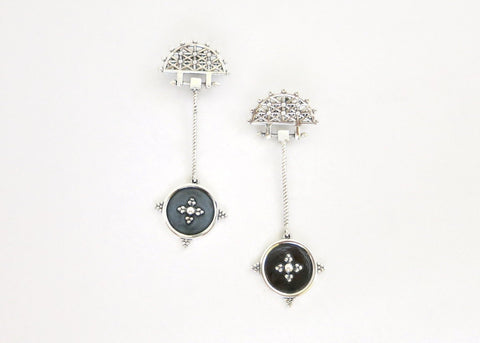 Kirabo dangling lattice and granulation earrings - Lai