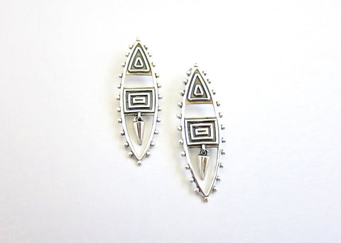 Urian neo-tribal navette earrings - Lai