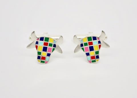 Whimsical and uber cool 'dhenu' (cow) cufflinks - Lai